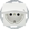 B.KWADRAT/B.3/B.7 SCHUKO socket with cover and description field, white