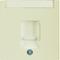 B.KWADRAT/B.3/B.7 Single front plate with a dust-protecting slider with a description field cream