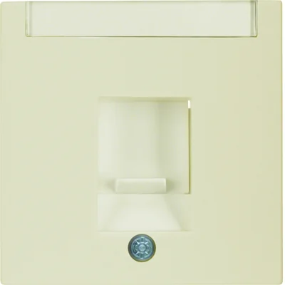 B.KWADRAT/B.3/B.7 Single front plate with a dust-protecting slider with a description field cream