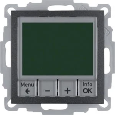 B.KWADRAT/B.3/B.7 Temperature controller with time control and anthracite central element