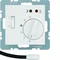 B.KWADRAT/B.3/B.7 Termoregolatore da pavimento con contatto in chiusura, elemento centrale e connettore bianco