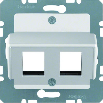 B.KWADRAT/B.7 Central plate for Krone modular socket, aluminum matte