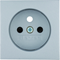 B.Kwadrat/B.7 Front plate with contact apertures for earthed socket aluminum mat, varnished
