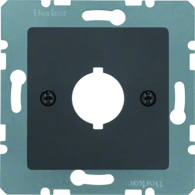 B.KWADRAT/K.1 Central plate with a hole Ø 18.8 mm for answering devices, anthracite matt
