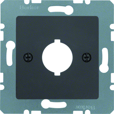 B.KWADRAT/K.1 Placca centrale con foro Ø 18,8 mm per segreterie telefoniche, antracite, opaco