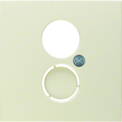 B.KWADRAT/S.1 Front plate for loudspeaker socket and miniature connectors, cream gloss