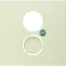 B.KWADRAT/S.1 Front plate for loudspeaker socket and miniature connectors, cream gloss
