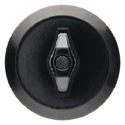 Black, glossy swivel plate