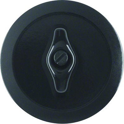 Black, glossy swivel plate