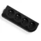 Black grounded four-way portable socket