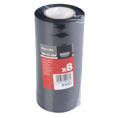 Black insulating tape 19mm x 20m, 1kV certificate