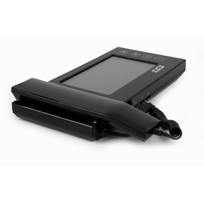 Black monitor with handset