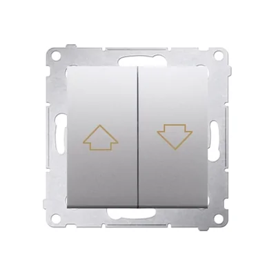 Blind button for controlling the roller shutter from many places (module) 10A 230V screw terminals silver (metallic)