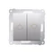 Blind button for controlling the roller shutter from many places (module) 10A 230V screw terminals silver (metallic)