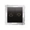 Blind button for controlling the roller shutter from many places (module) 10A 250V screw terminals anthracite (metallic)