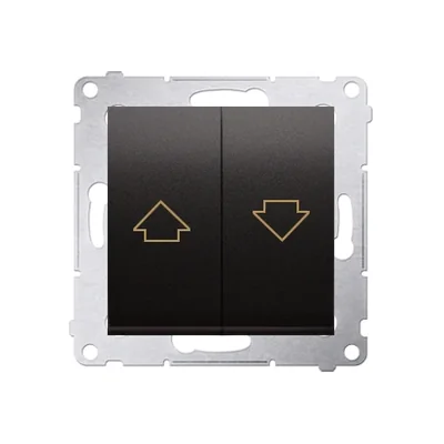 Blind button for controlling the roller shutter from many places (module) 10A 250V screw terminals anthracite (metallic)