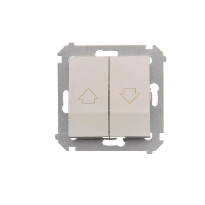 Blind button for controlling the roller shutter from many places (module) 10A 250V screw terminals white