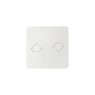 Blind push button, white