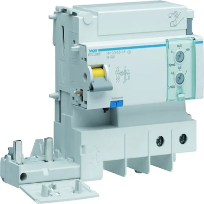 Bloc courant résiduel pour MCB série HMxxxx 1P+N 125A/0.3-1A Type AC
