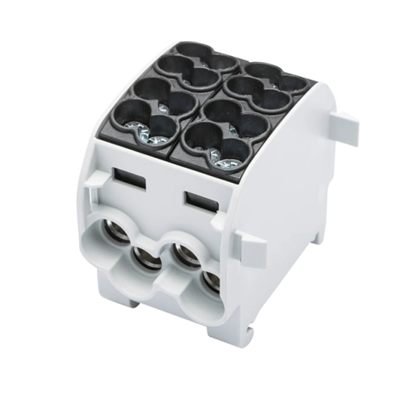 Bloc de distribution - dérivation SCB 25-2 Al/Cu unipolaire double 80120 SIMBLOCK noir