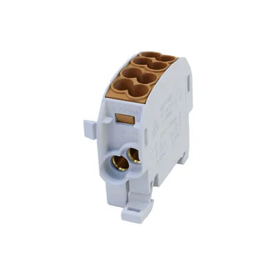 Bloc de distribution - dérivation SCB 25 Al/Cu unipolaire 80110 SIMBLOCK marron