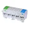 Bloc de distribution - dérivation SCB 35-5X Al/Cu cinq pôles 80250 SIMBLOCK vert gris bleu