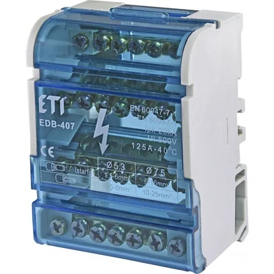Bloc de distribution EDB-407 125A (4x7 bornes)