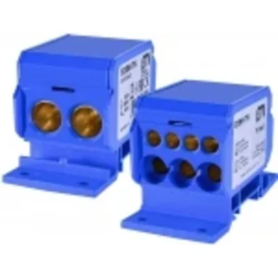 Bloc de distribution EDBM-7/N 192 A (2 x 4-70 mm²/3 x 2,5-25 mm² + 4 x 2,5-16 mm²) bleu