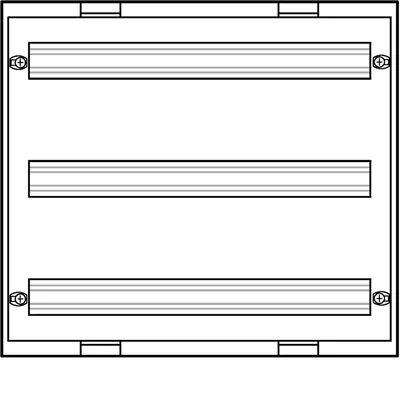 Bloc UNIVERS N pour appareils modulaires 3x24PLE montés horizontalement