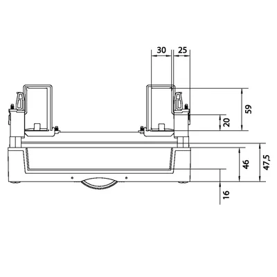 Bloc UNIVERS N pour appareils modulaires montés horizontalement 2x12PLE 300x250mm