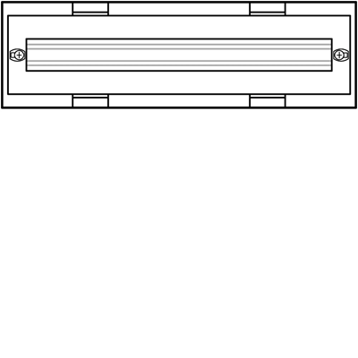 Bloc UNIVERS N pour appareils modulaires montés horizontalement 2x24PLE 150x500mm