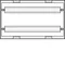 Bloc UNIVERS N pour appareils modulaires montés horizontalement 2x24PLE 300x500mm