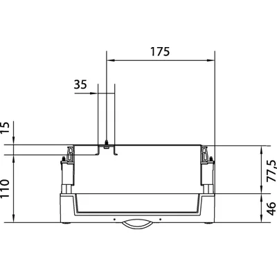 Bloc UNIVERS N pour borniers verticaux 300x250mm