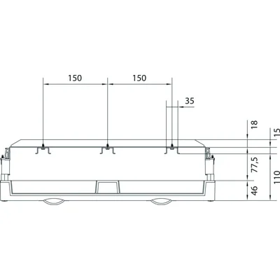 Bloc UNIVERS N pour borniers verticaux 300x500mm