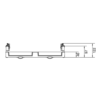 Bloc UNIVERS N pour jeux de barres pos. 12x5/10mm 60mm 4xNH00(8xNH000) 300x500mm