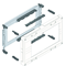 Bloc UNIVERS N pour jeux de barres vertical. 100mm 3 pôles 4 rails NH00 300x500mm