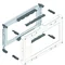 Bloc UNIVERS N pour jeux de barres vertical. 100mm 3 pôles 4 rails NH00 300x500mm
