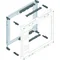 Bloc UNIVERS N pour jeux de barres vertical. 100mm 3 pôles 7 rails NH00