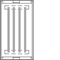 Bloc UNIVERS N pour jeux de barres vertical. 50mm avec rails 4xUM30A4 450x250mm