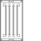 Bloc UNIVERS N pour jeux de barres vertical. 50mm avec rails 4xUM30A4 450x250mm