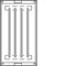 Bloc UNIVERS N pour jeux de barres vertical. 50mm avec rails 4xUM30A4 450x250mm