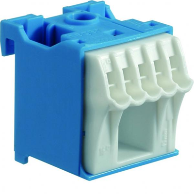 Blocco autobloccante QC, blu, 10 connessioni