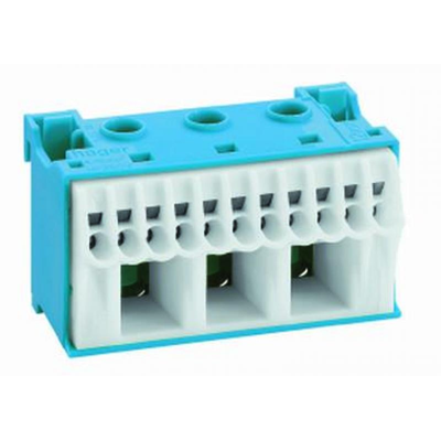 Blocco autobloccante QC, blu, 14 connessioni