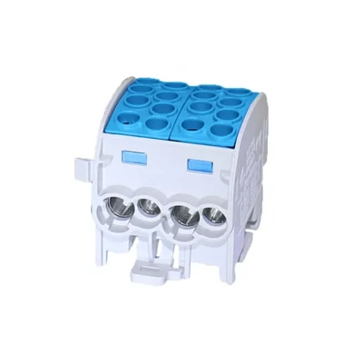 Blocco di distribuzione - derivazione Al/Cu 80220 SIMBLOCK blu