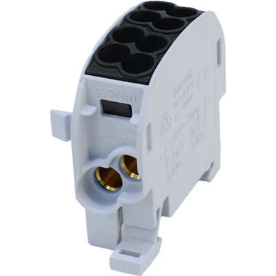 Blocco di distribuzione - derivazione SCB 25-Cu unipolare 80110 SIMBLOCK nero