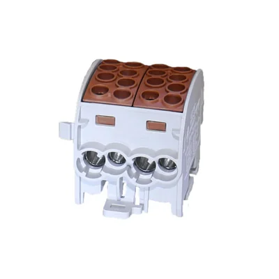 Blocco di distribuzione - derivazione SCB 35-2 Al/Cu unipolare doppio 80220 SIMBLOCK marrone