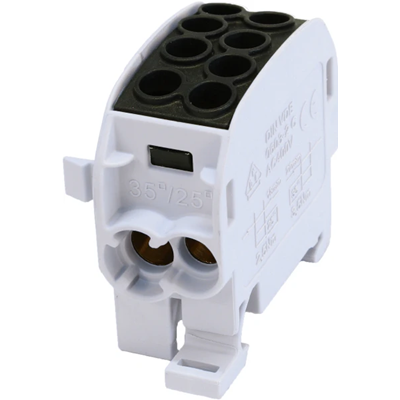 Blocco di distribuzione - derivazione SCB 35-Cu unipolare 80210 SIMBLOCK nero
