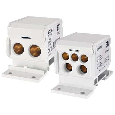 Blocco di distribuzione EDBM-2 160A (2x4-50mm2/2x4-35mm2+3x2.5-25mm2) grigio