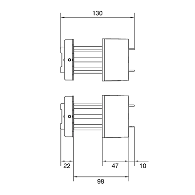 Block UNIVERS N empty 75x250mm 2 pieces
