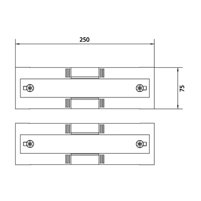 Block UNIVERS N leer 75x250mm 2 Stück